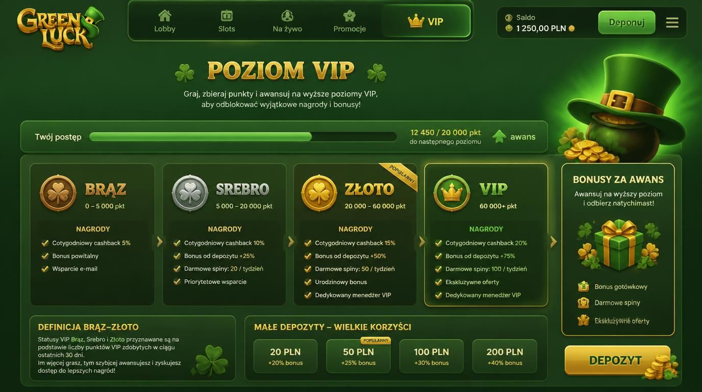 Grafika pokazująca strukturę poziomów VIP i możliwości awansu